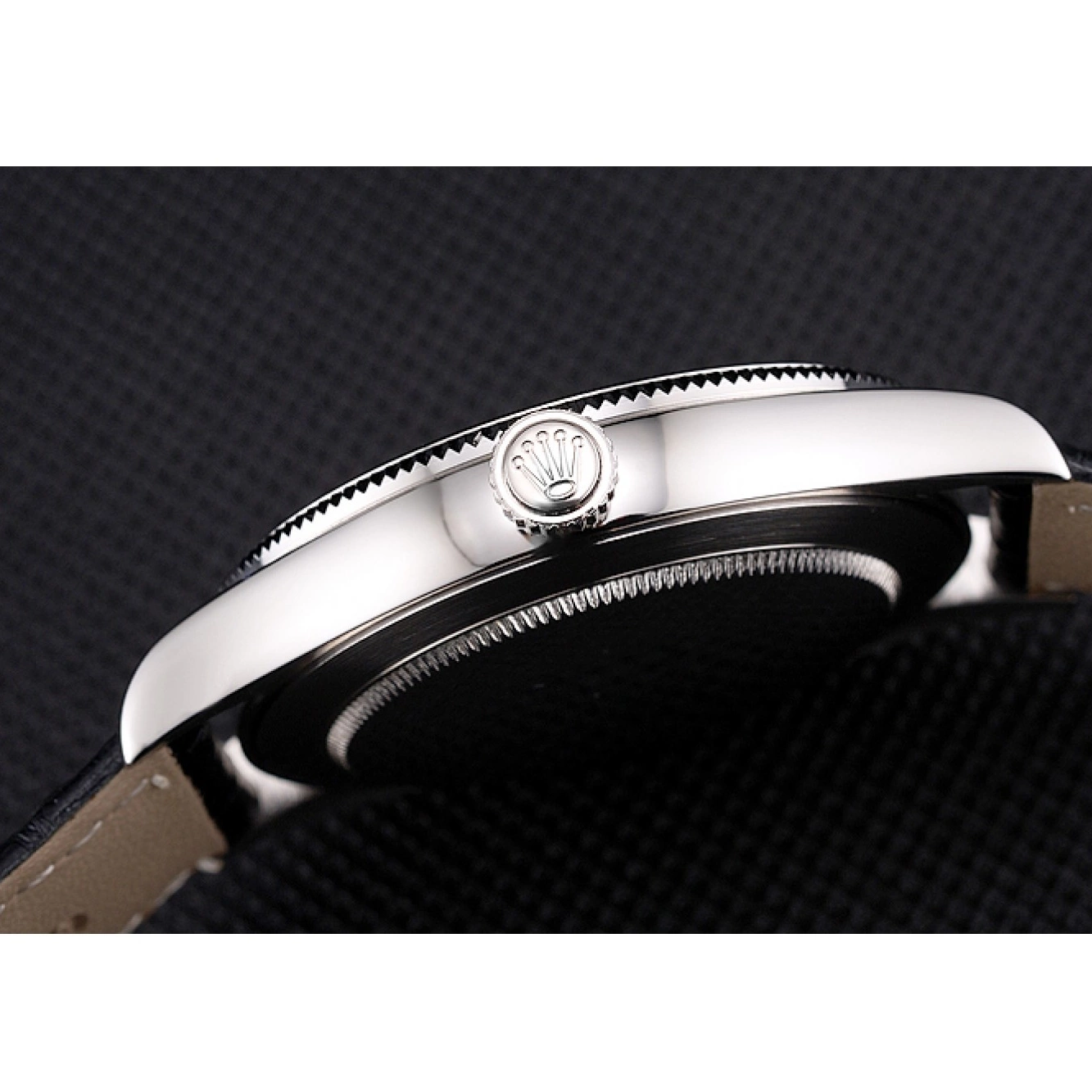 Aaa replica watch Black Stainless Rolex Datejust Case Dial And Swiss Steel Bracelet 0724
